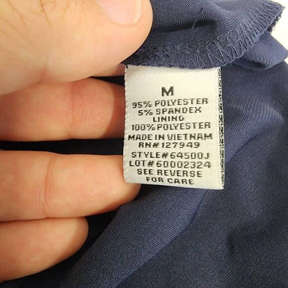 Emma & Michele Size M Navy Sleeveless Jumpsuit S4 - Picture 8 of 8